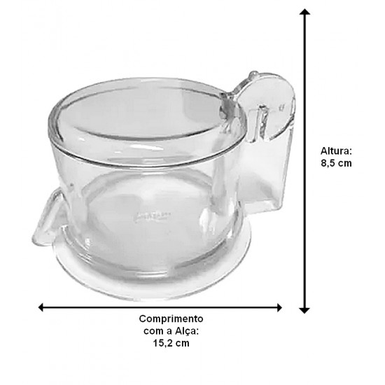 Açucareiro 15,2cm por 11,5cm em Acrílico Ricasa